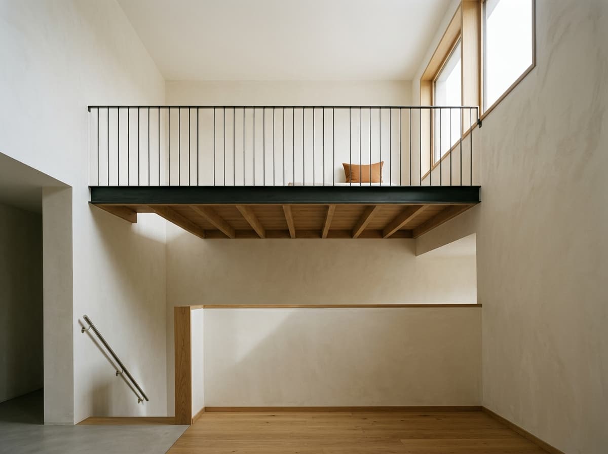 Duplex traversant — Strassen, aménagement intérieur par Studio Orthogone.
