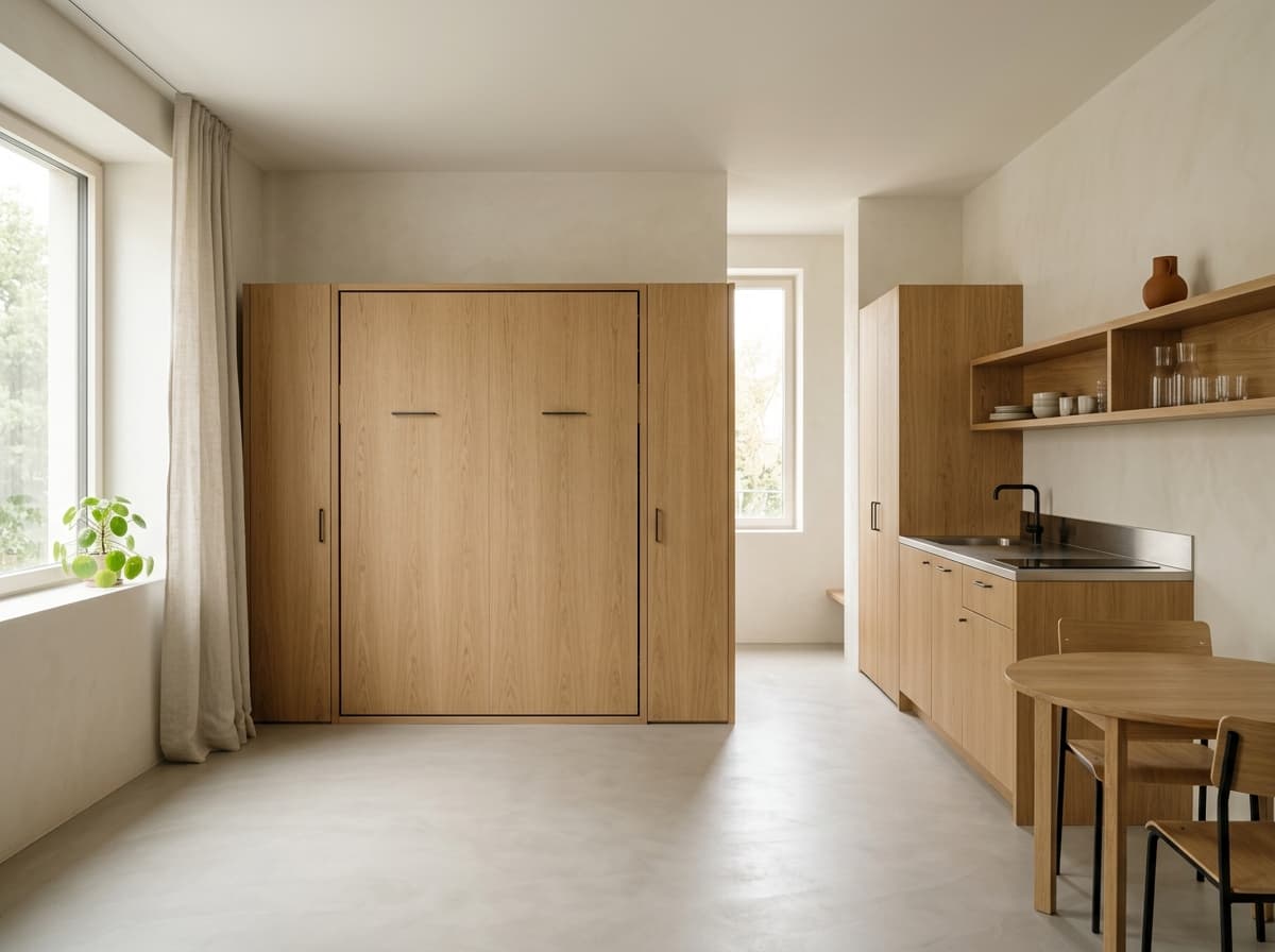 Studio rénové — Limpertsberg, aménagement intérieur par Studio Orthogone.