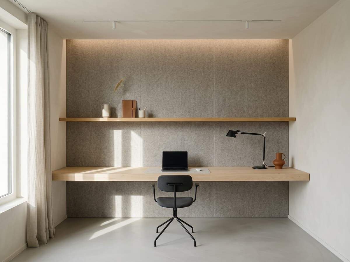 Bureau à domicile — Leudelange, aménagement intérieur par Studio Orthogone.